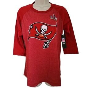 Fanatics Tampa Bay Bucaneers 3/4  Sleeve Top Super Bowl LIV‎ #12 Tom Brady Sz L